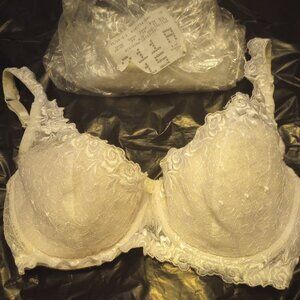 Partners Intimates lace white bra 36D still in original bag w/ tag New!